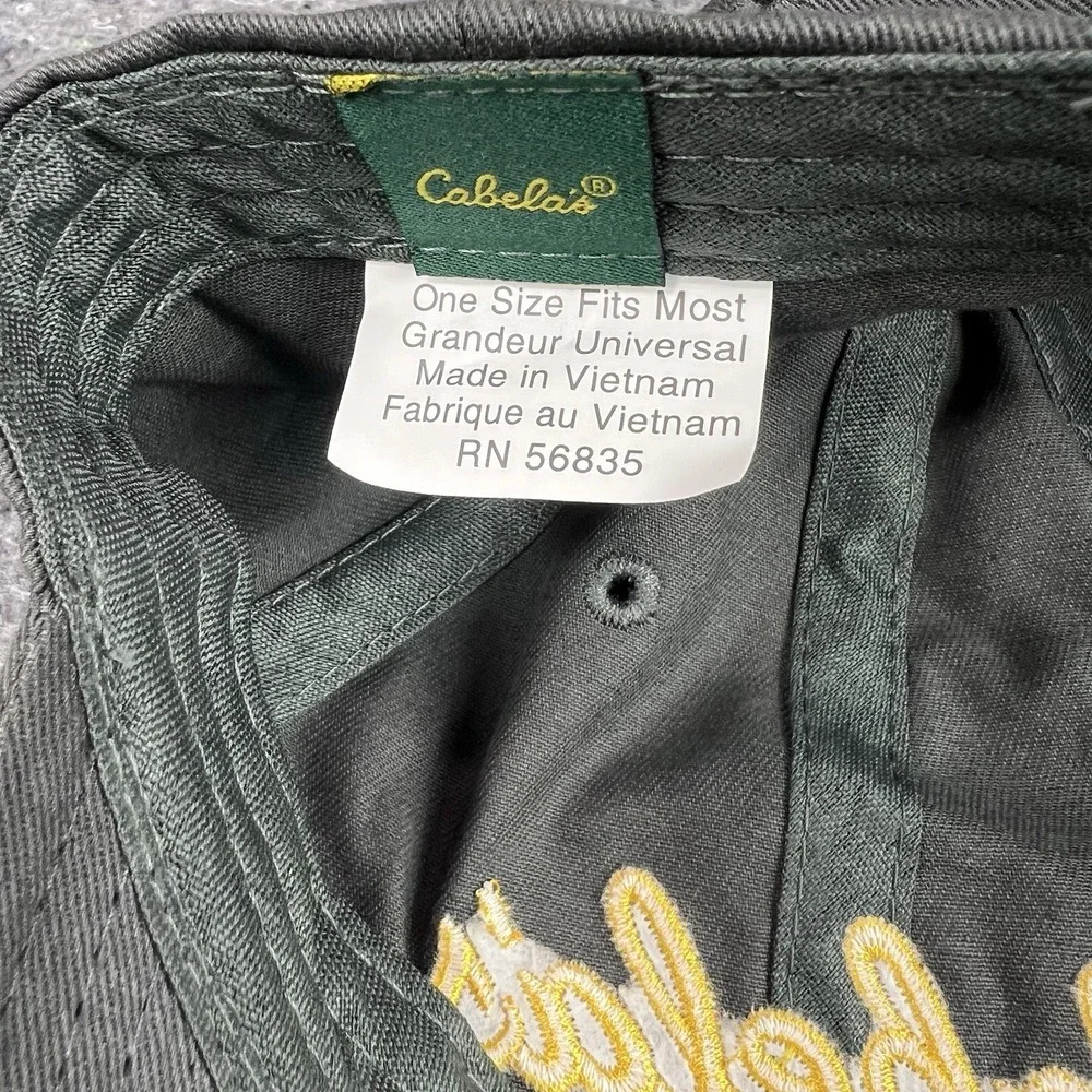 Cabela's Club Adjustable Hat Unisex Gray Yellow Cap One Size Used